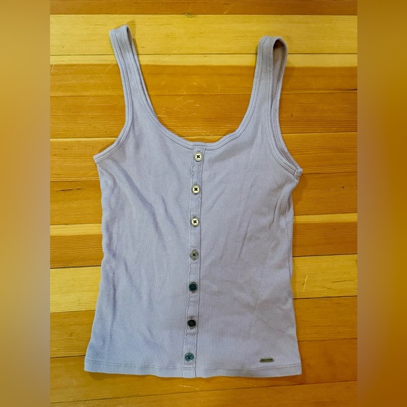 Hollister Button-front Ribbed Layering Tank Small - Picture 6 of 7